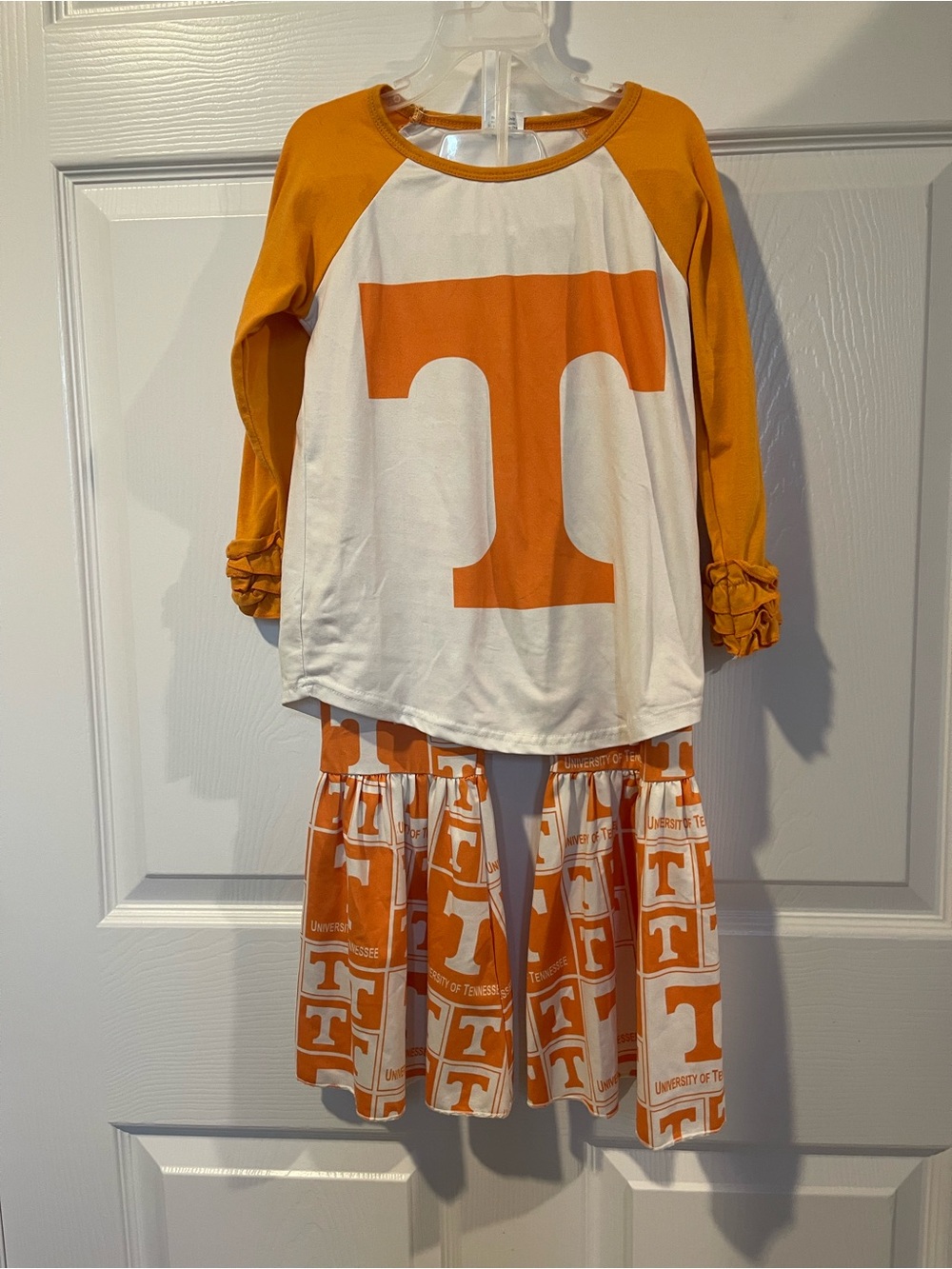 Girls' Orange & White TN Team Pants Set 6-7T
